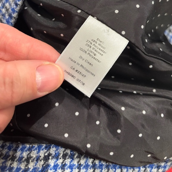 Talbots Women’s Aberdeen houndstooth wool blend career blazer jacket size 10P - Picture 9 of 11